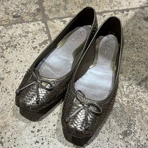 Cole Haan Braided Champagne Leather Flats